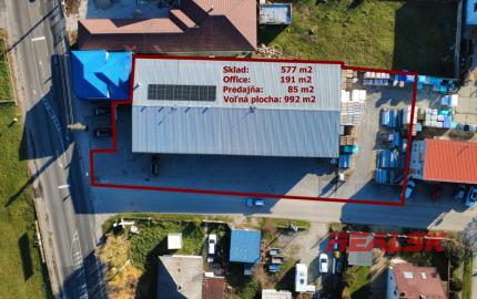Na prenájom budova s predajňou, skladmi a administratívou