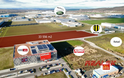 Pozemky s plochou od 2000 m² až do 33 000 m² v Priemyselnom parku v Nitre na predaj