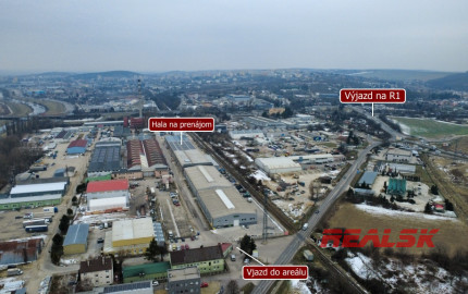 Výrobná hala s mostovým žeriavom v Nitre na prenájom