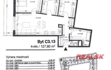 4-izbový byt s veľkou terasou v Rezidencii Tabáň – centrum Nitry