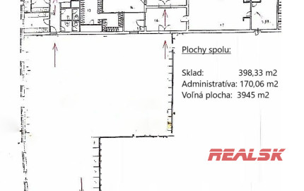 Areál so skladom, zázemím a voľnou plochou na prenájom