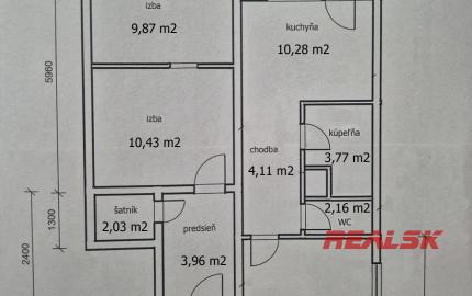 2 izbový byt upravený na 3 izbový - Chrenová, top lokalita