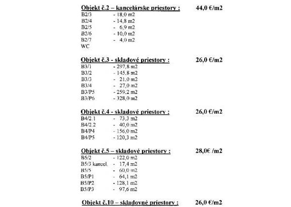 Kancelárie prenájom Sliač