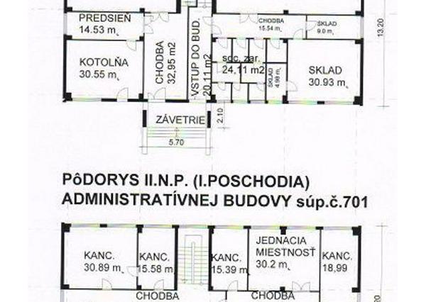 Na predaj skladové priestory 5088m2 + admin. budova