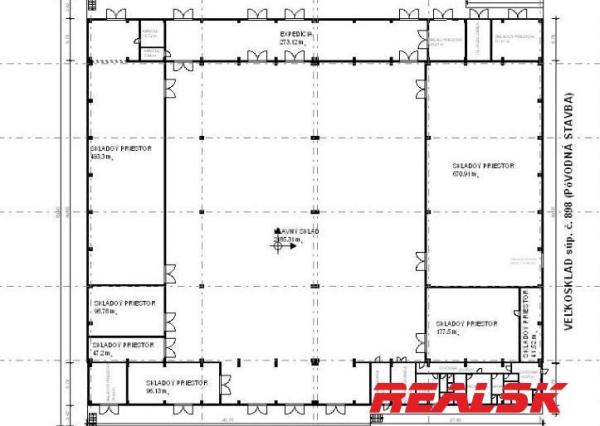 Na predaj skladové priestory 5088m2 + admin. budova