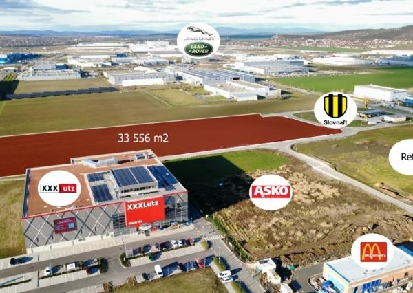 Na predaj pozemky v Priemyselnom parku Nitra – Sever (Možnosť prispôsobiť plochu)