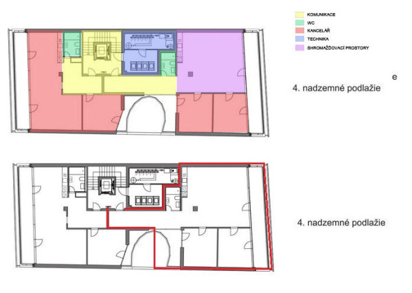 Reprezentatívne kancelárske priestory s terasou v centre Nitry na prenájom