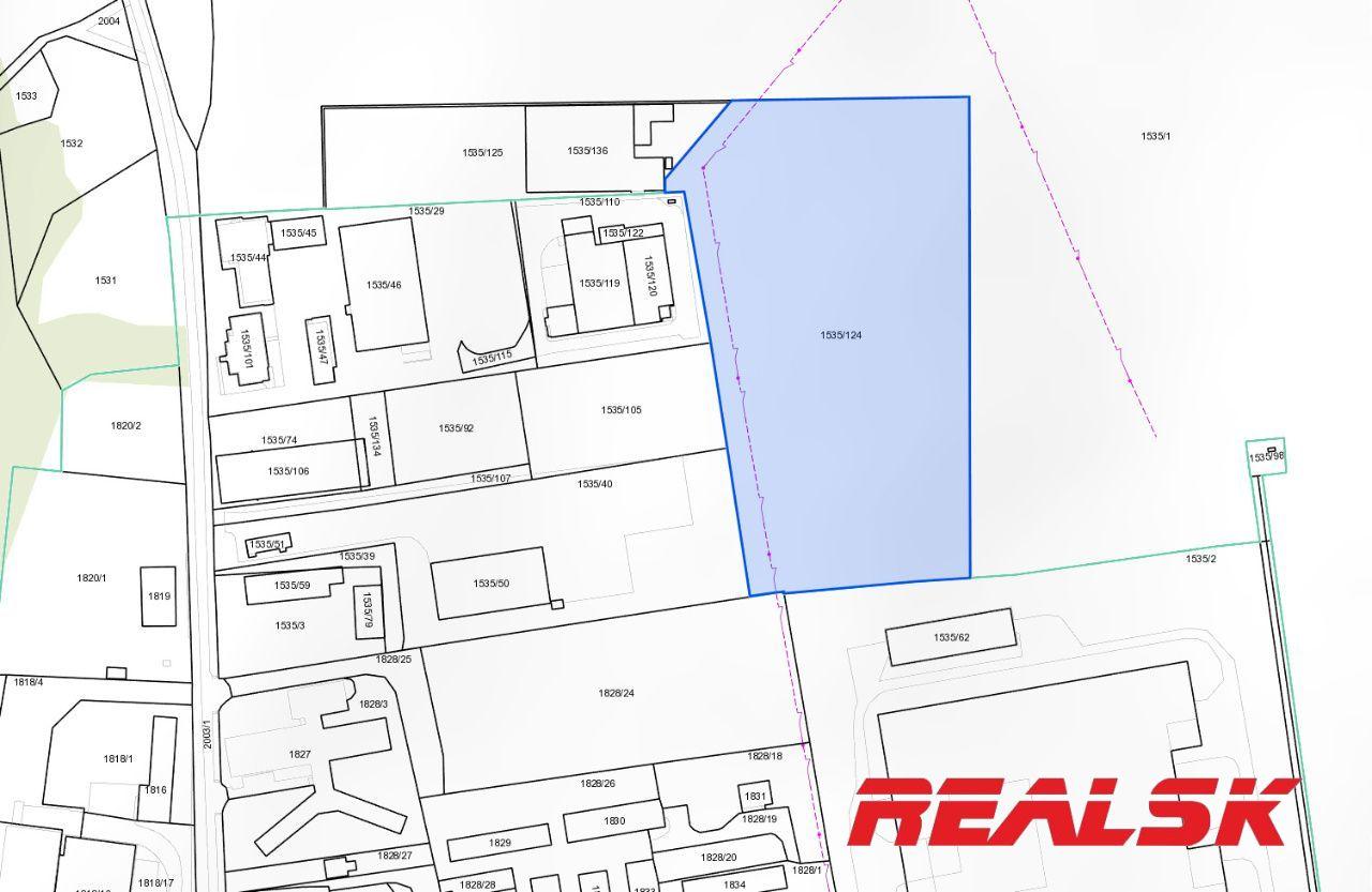 Pozemok 23486m2 určený na priemyselnú zástavbu - sklady